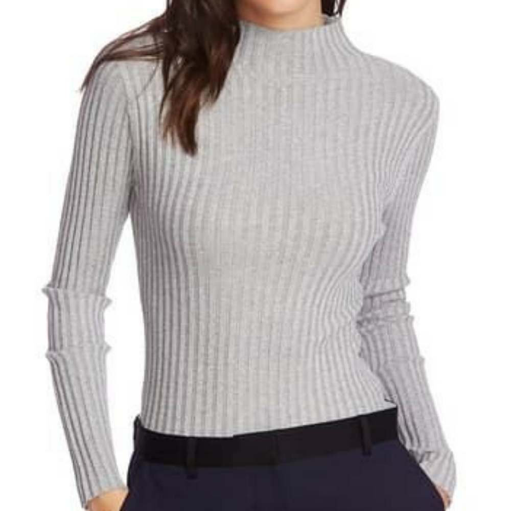 Courte & Rowe Metallic Ribbed Sweater